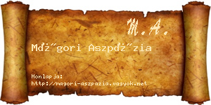Mágori Aszpázia névjegykártya